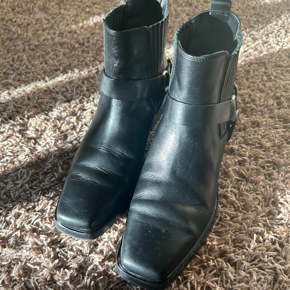 Sam Edelman Black Leather Ankle Boots